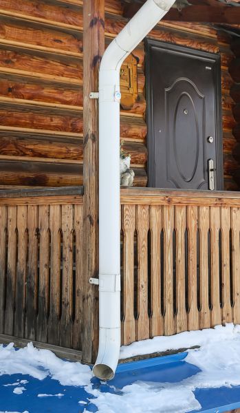Porch Downspout Installation in Sunbury